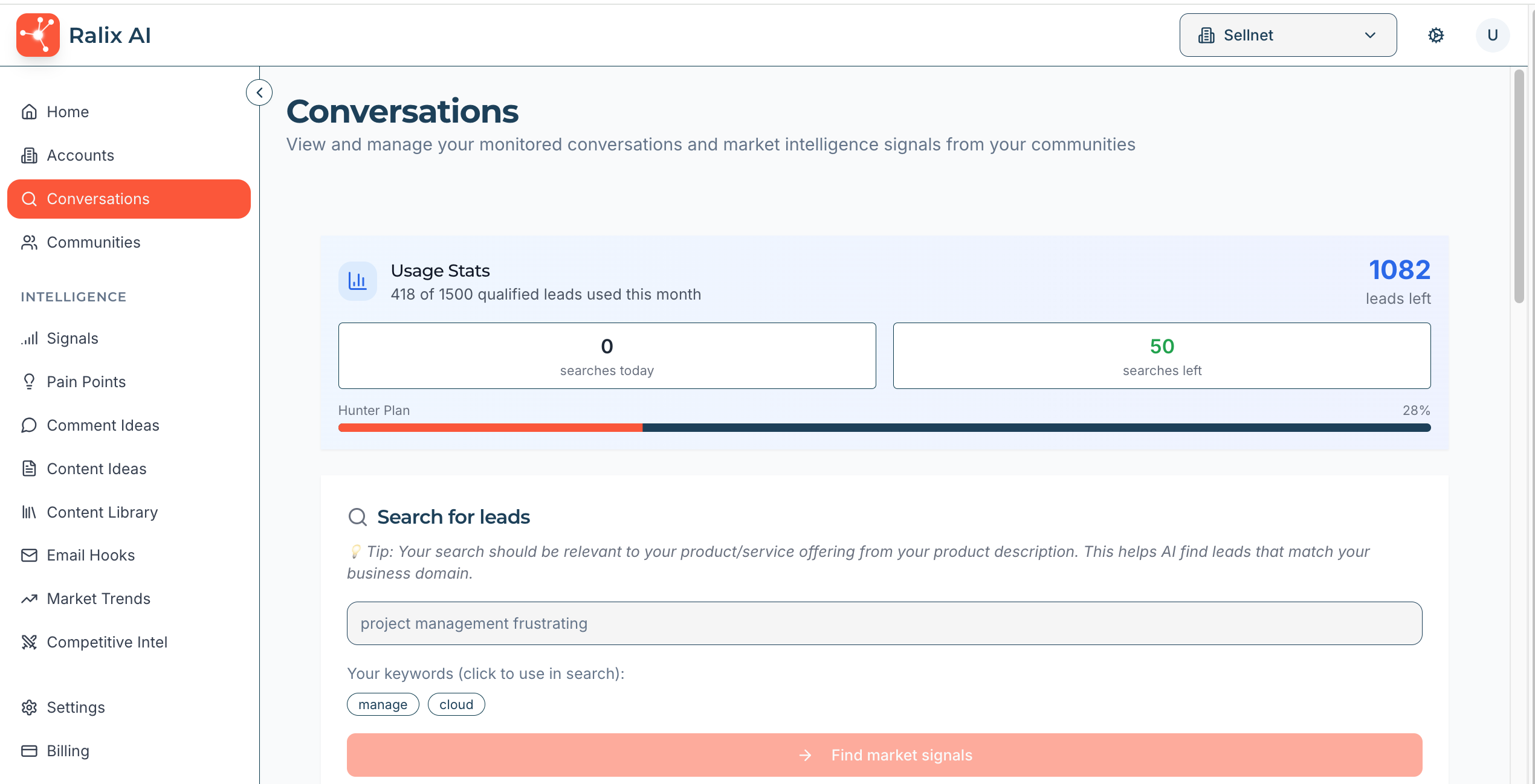Ralix pain points and signals